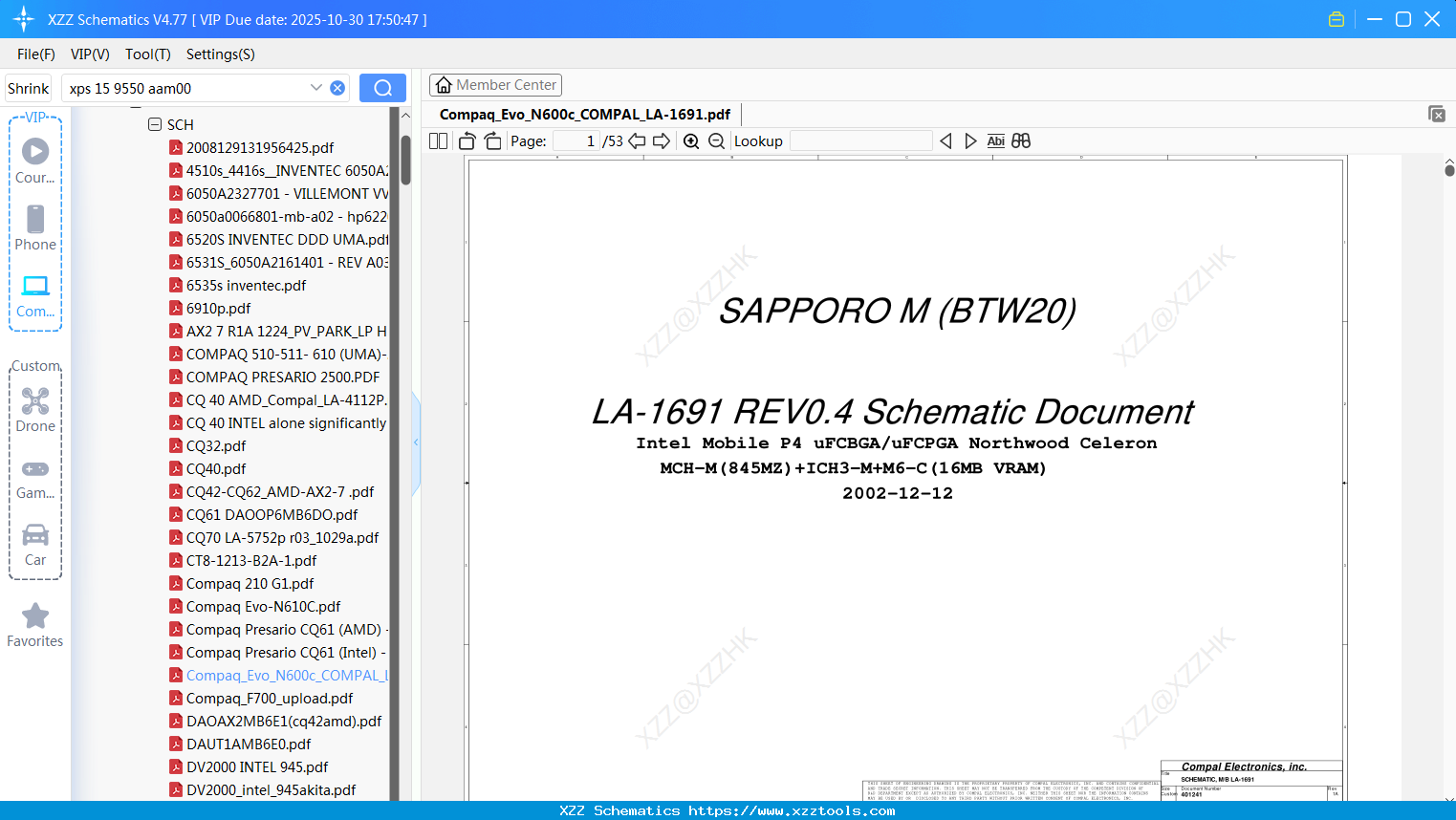 Laptop HP Compaq_Evo_N600c_COMPAL_LA-1691